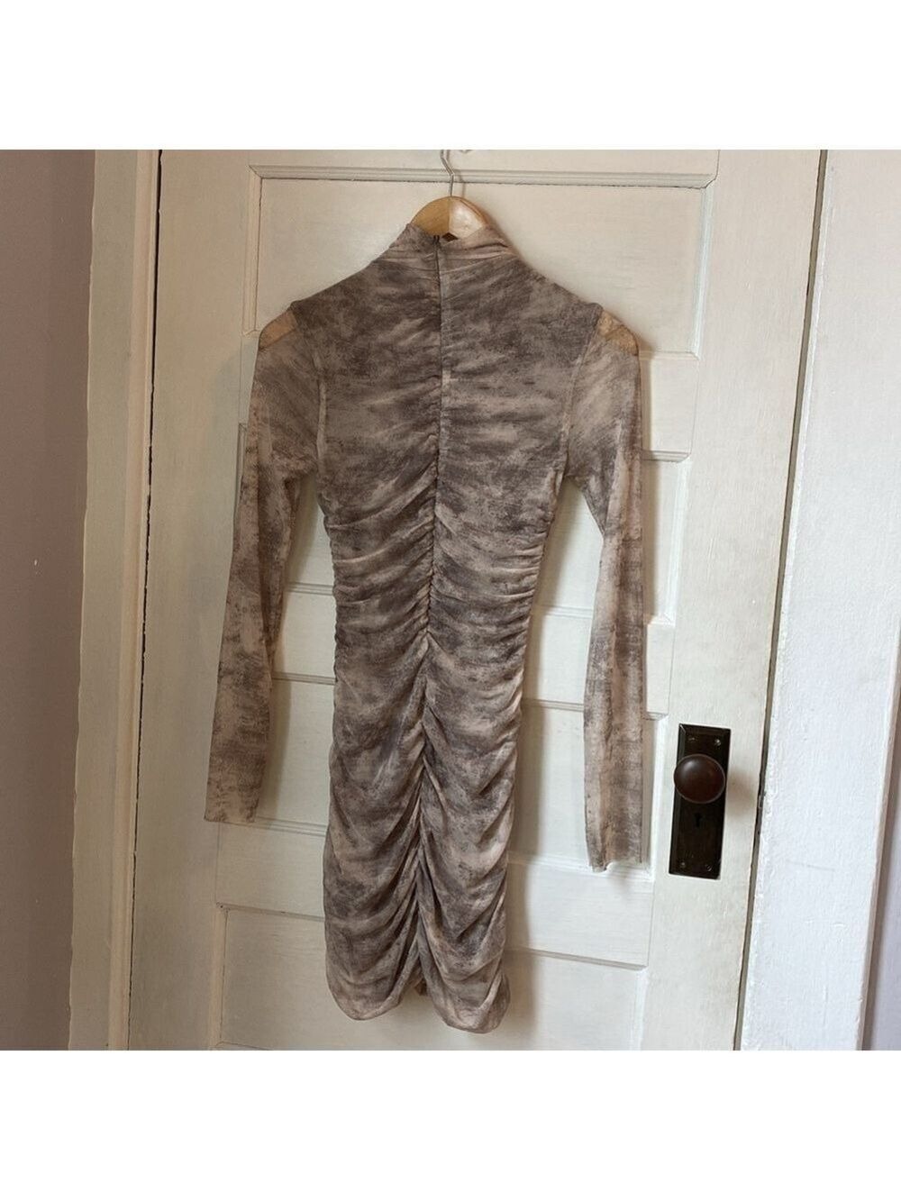 Zara Draped Long Sleeve Mini Dress, Size M - Picture 9 of 17